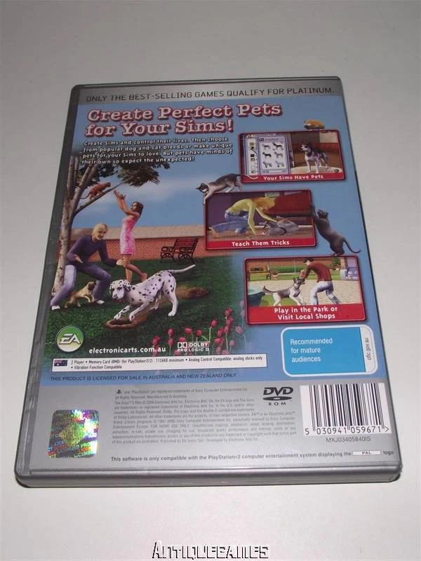 The Sims 2 Pets PS2 (Platinum) PAL *No Manual* - Image 2 of 2