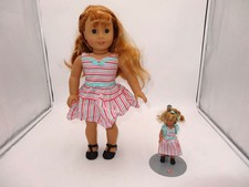 American Girl Maryellen Doll in Meet Outfit and Mini Maryellen in Meet outfit