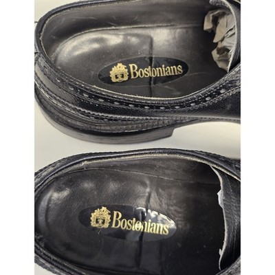 Bostonian V-Cleat Black Pebbled Leather Wingtip Brogue  display picture 1