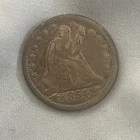 Silver! 1854 USA Quar. Dol. 'Arrows Both Ways' Very Fine Seated Liberty