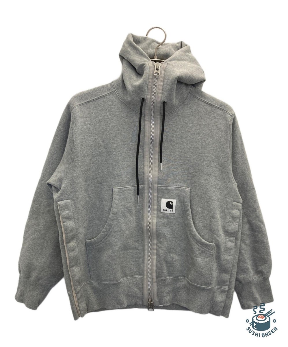 sacai × Carhartt WIP Hoodie Double Zip Hoodie Size: 0 Gray Men 23
