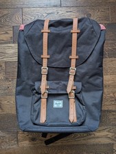 Zaino Herschel Little America nero rosso bianco gessato 19" borsa per laptop