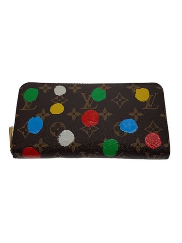 Louis Vuitton Long Wallet Yayoi Kusama Collaboration Monogram Zippy Leather