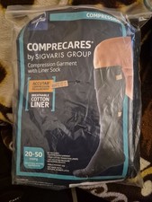 Medline XXL SIGVARIS GROUP COMPRECARES Compression Socks Black Breathable