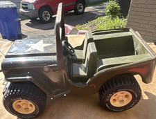 Tonka Tin Military Jeep Toy Green with Star Vintage for Ages 8-11 Years