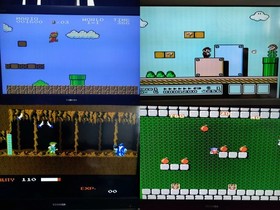 Nintendo New Famicom Console AV Complete set Super Mario Bros. /8 games TESTED