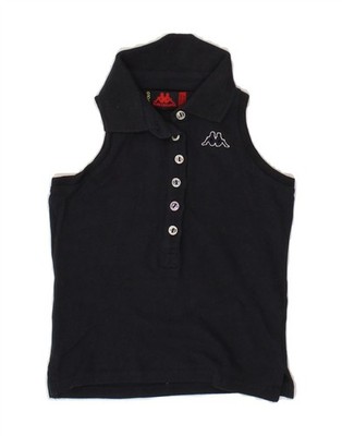 KAPPA ärmelloses Poloshirt Mädchen 3-4 Jahre dunkelblau Baumwolle BM01