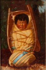 Baby Mendocino, Oil on Board by Grace Hudson Carpenter, Unsigned
