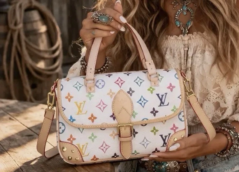Louis Vuitton Leather Exterior White Bags & Handbags for Women for