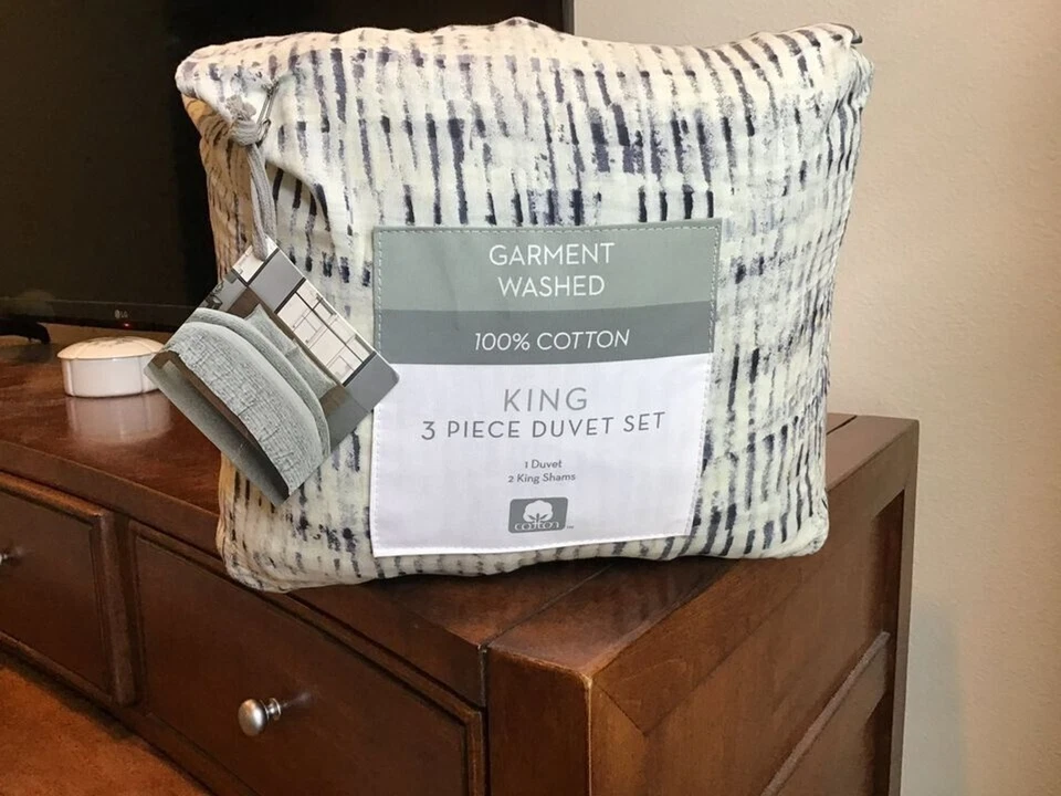 Juego de edredón lavado de ropa - King Foto 2 de 3