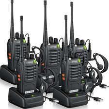 5-Pack Rechargeable Walkie Talkies with Headsets - 5KM Range for Outdoor Fun