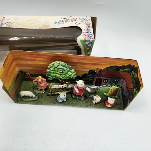 VTG MARX FAIRYKINS RARE Play Set MOTHER CAT & THE 3 LITTLE KITTENS Original Box - Picture 7 of 17