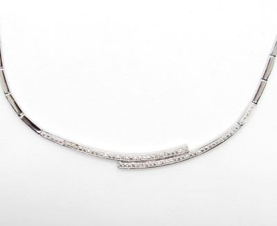 STERLINGSILBER .925 ROSS SIMONS STABGLIED 3 MM DIAMANTSCHLIFF HALSBAND 18'' HALSKETTE