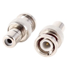 2pcs BNC Male to RCA Female CCTV Connector Adapter