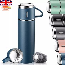 Stainless Steel Thermo Bottle Vacuum Insulated Flask with Cup for Coffee Tea UK