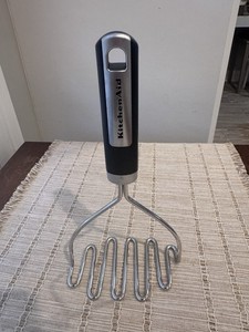 KitchenAid Gourmet Stainless Steel Wire Masher, 10.24-Inch, Black