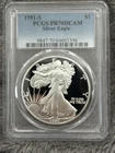 PCGS PR70 DCAM 1991-S American Silver Eagle. FLAWLESS. Trends $450+