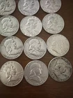 franklin silver half dollar lot Of 18