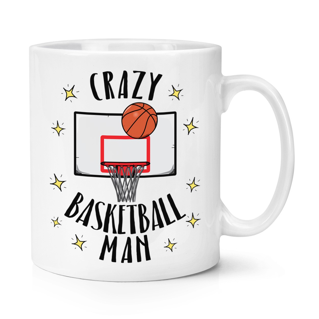 Crazy Basketball Man 10oz Mug Cup - Funny Sport