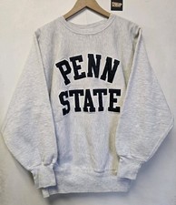 Vtg 90s Penn State Crew Neck Reverse Weave Sw...