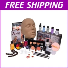 All-in-One Special Effects Makeup Set with Silicone Practice Head & Instructions