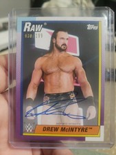 2021 Topps Heritage WWE DREW McINTYRE On Card Auto 030/199 Purple