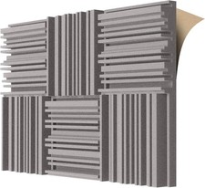Acoustic Panels 4 Pack 48 24" Soundproof Foam Panels w/ Self-Adhesive for Home