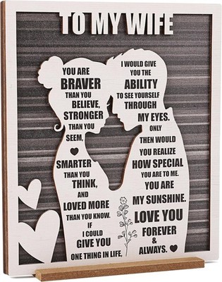To My Wonderful Wife Valentine Gifts For Her Birthday Anniversary Present Love