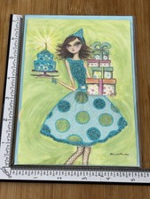 Papyrus Premium Greeting NEW Card Happy Birthday Fashion Girl Present Cake Pilar