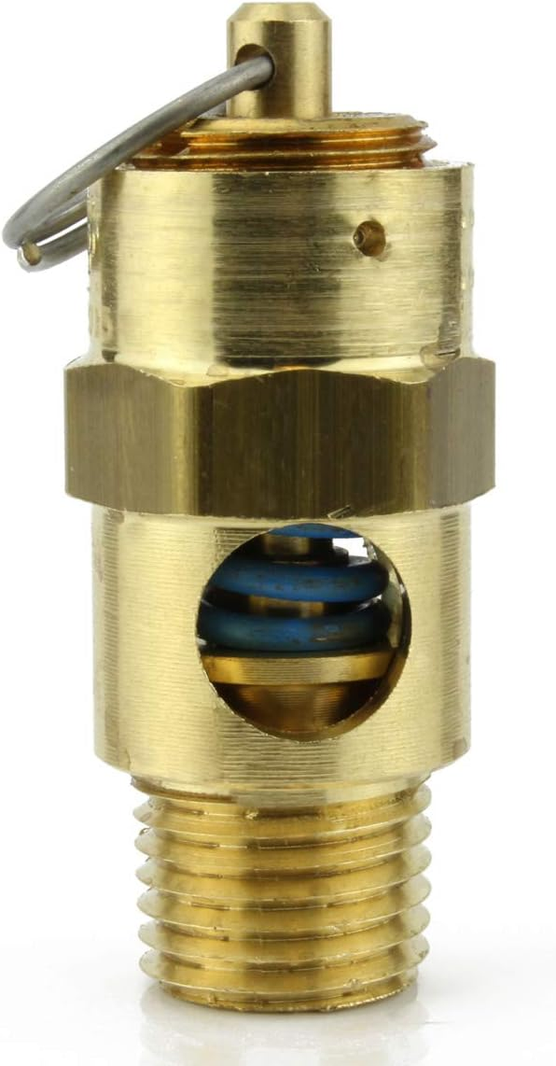 1/4 Inch ASME Brass Safety Relief Valve 200 PSI for Compressed Air American Made