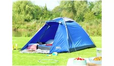 Pro Action 4 Person 1 Room Dome Camping Tent with Porch (No Bag)