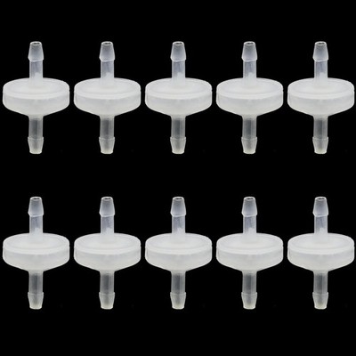 10 Pack 1/8 inch Plastic Check Valve, One Way Barb Hose Inline