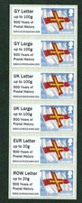 Guernsey 2016 Post and Go Strip - 500 Years of Postal History