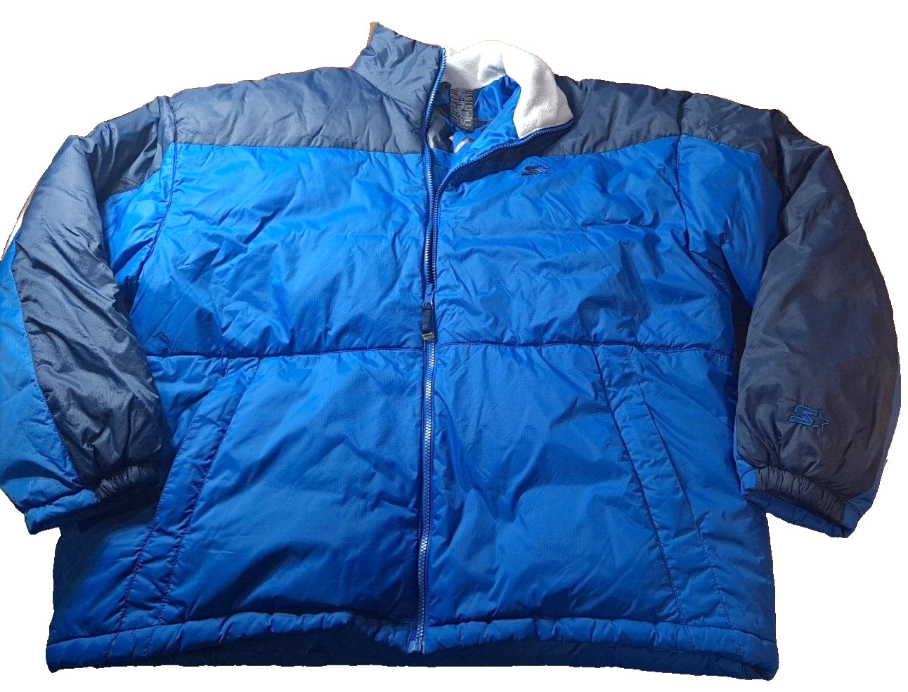Vintage Starter Bubble Down Puffer Jacket y2k Fea… - image 1