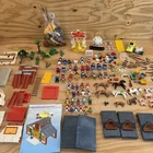 Huge Vintage Playmobil Lot Western Medieval Farm Circus Animals Figures People