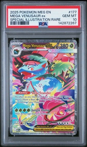 2025 POKEMON MEG EN-MEGA EVOLUTION #177 MEGA VENUSAUR EX PSA 10