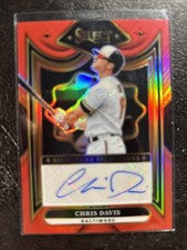 Panini 2025 Prizm Chris Davis #273 Red Power Prizm Autograph /99 Orioles