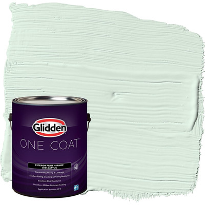 Glidden Exterior Paint Premiumr Green/Tint Of Green One Coat Satin 1-Gallon