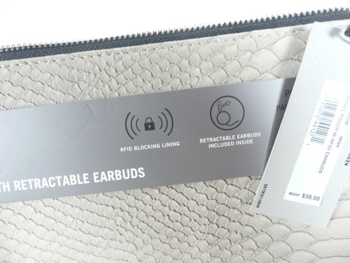 Kenneth Cole IPad Cover Techini Cole RFID Blocking Travel Pouch Earbuds MINK New - Picture 3 of 9