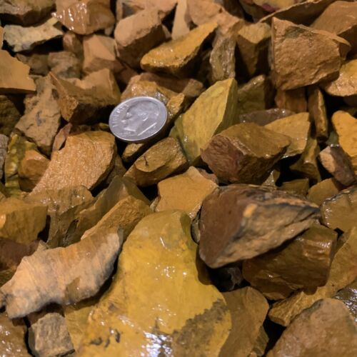 2000 Carat Lots of (SMALL) Yellow Jasper Rough - Plus a FREE Faceted Gemstone - Picture 5 of 7