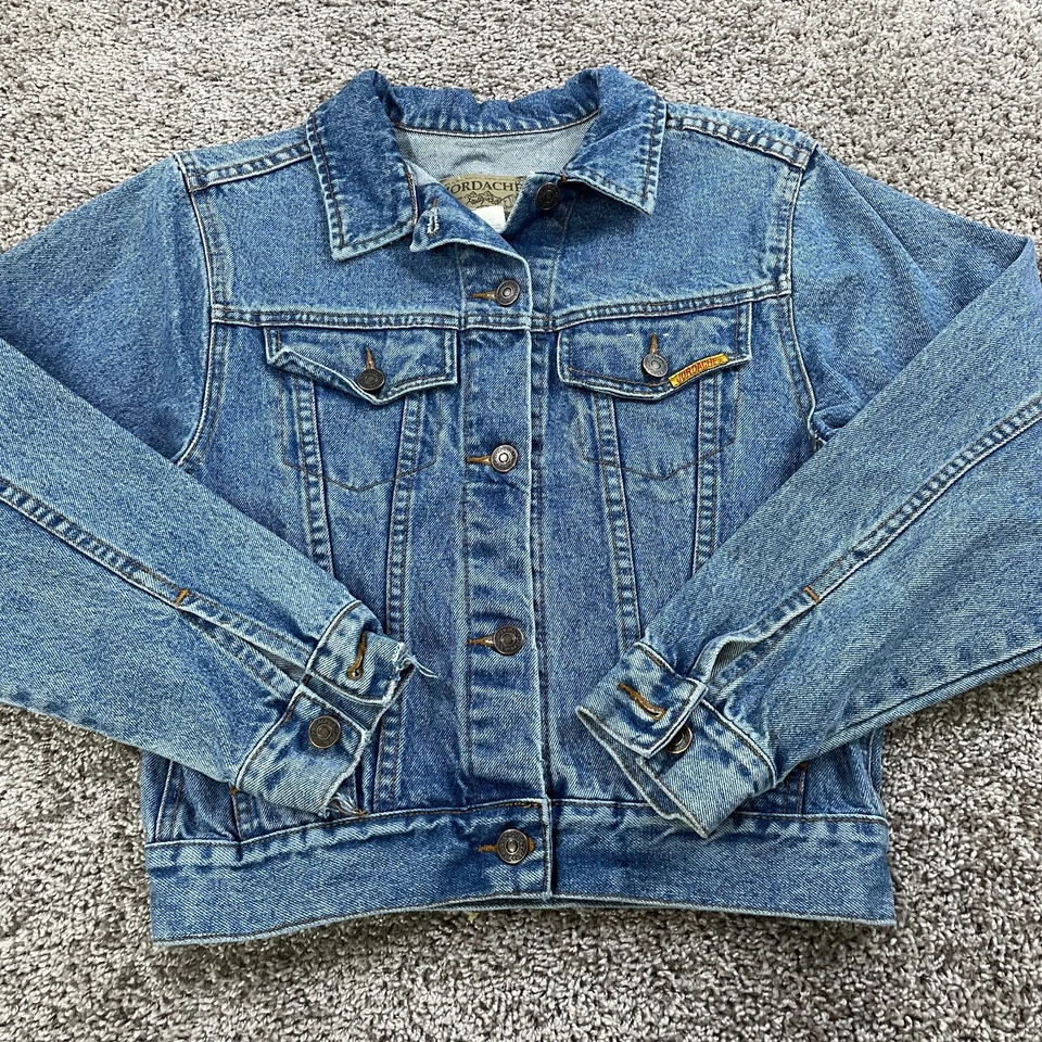 Jordache Jacket Youth SIze 12/14 Blue Denim Button Up Cotton Kids Girls - Изображение 2 из 4