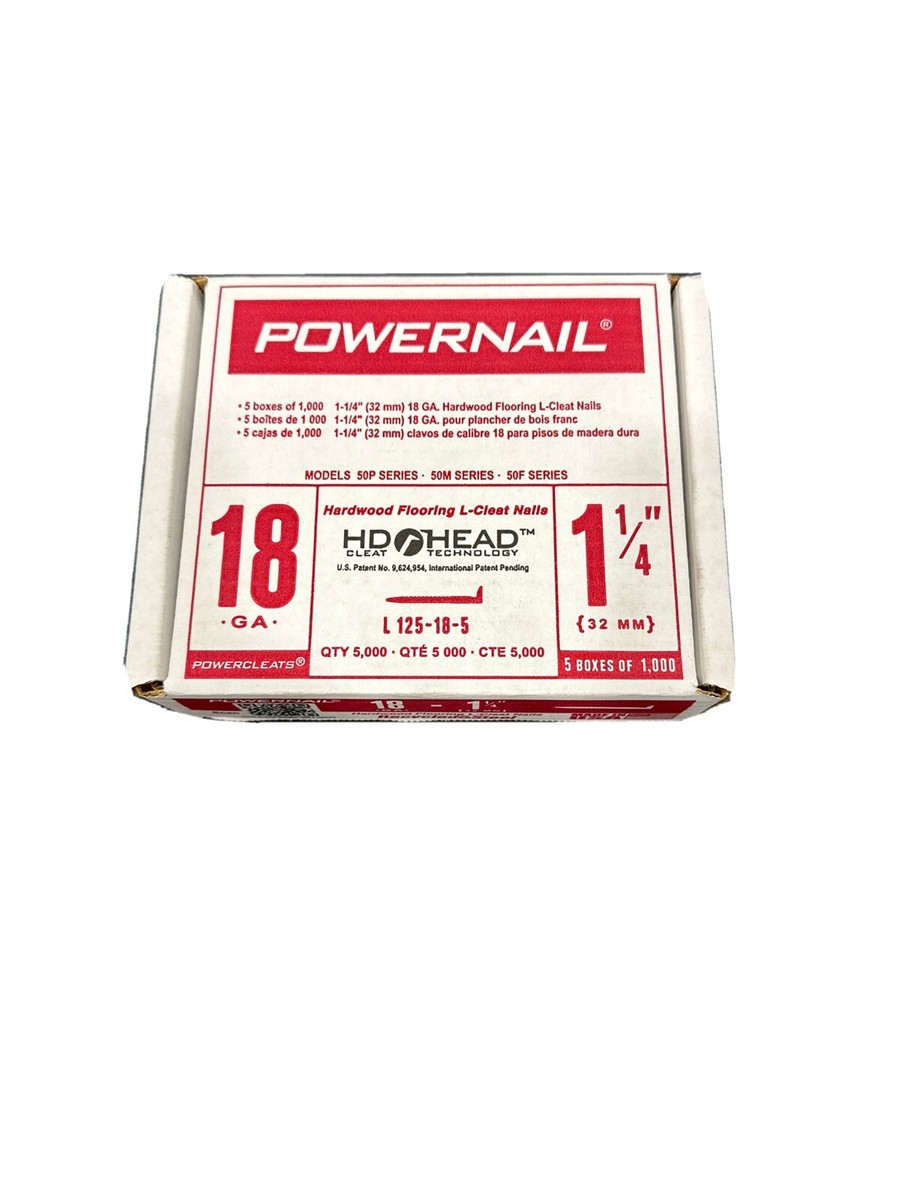 Powernail L125185 18-Gauge 1-1/4-Inch Length L-Cleat Flooring