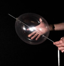 MAGIC TRICK ILLUSION : NEEDLE THROUGH BALLOON 18" PROFESSIONAL VERSION