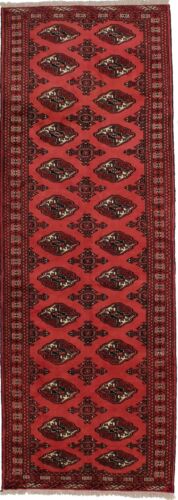 Rare Geometric Design Hallway Kitchen 3'5X9'7 Tribal Runner Rug Oriental Carpet - Picture 1 of 16