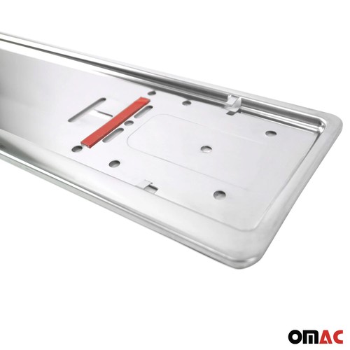 Kennzeichenhalter Nummernschildhalter für Peugeot Edelstahl Chrom Silber 2x - Bild 4 von 7