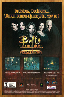 Buffy the Vampire Slayer Chaos Bleeds Xbox Print Ad/Poster Sarah