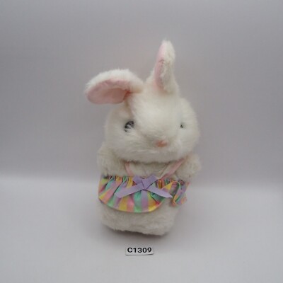 White Rabbit Bunny C1309 Sanrio Vintage Plush 7'' Stuffed Toy Doll Japan