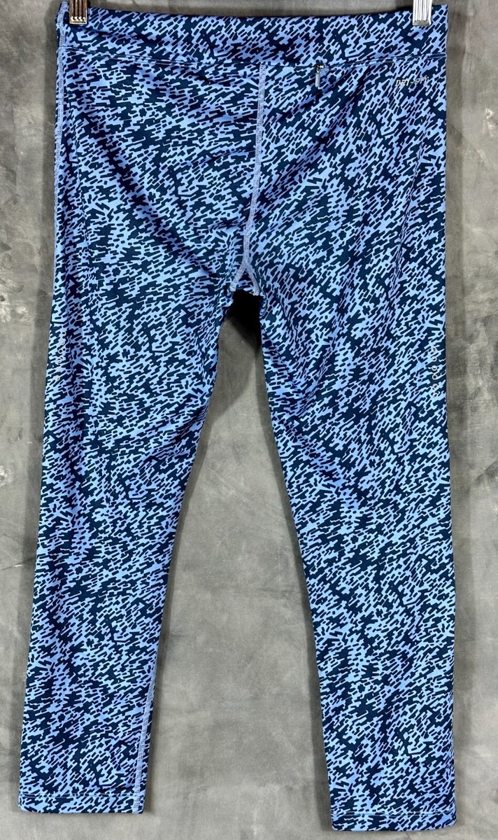Nike 3/4 Blue Black Pronto Essential Crop Leggings sz S