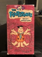 The Flintstones Wacky Inventions (VHS 1994) Hanna Barbera Cartoon White Tape HTF