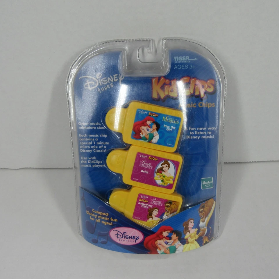 Disney Tunes Kid Clips Little Mermaid Beauty and the Beast Music Chip Hasbro New - Image 2 of 4